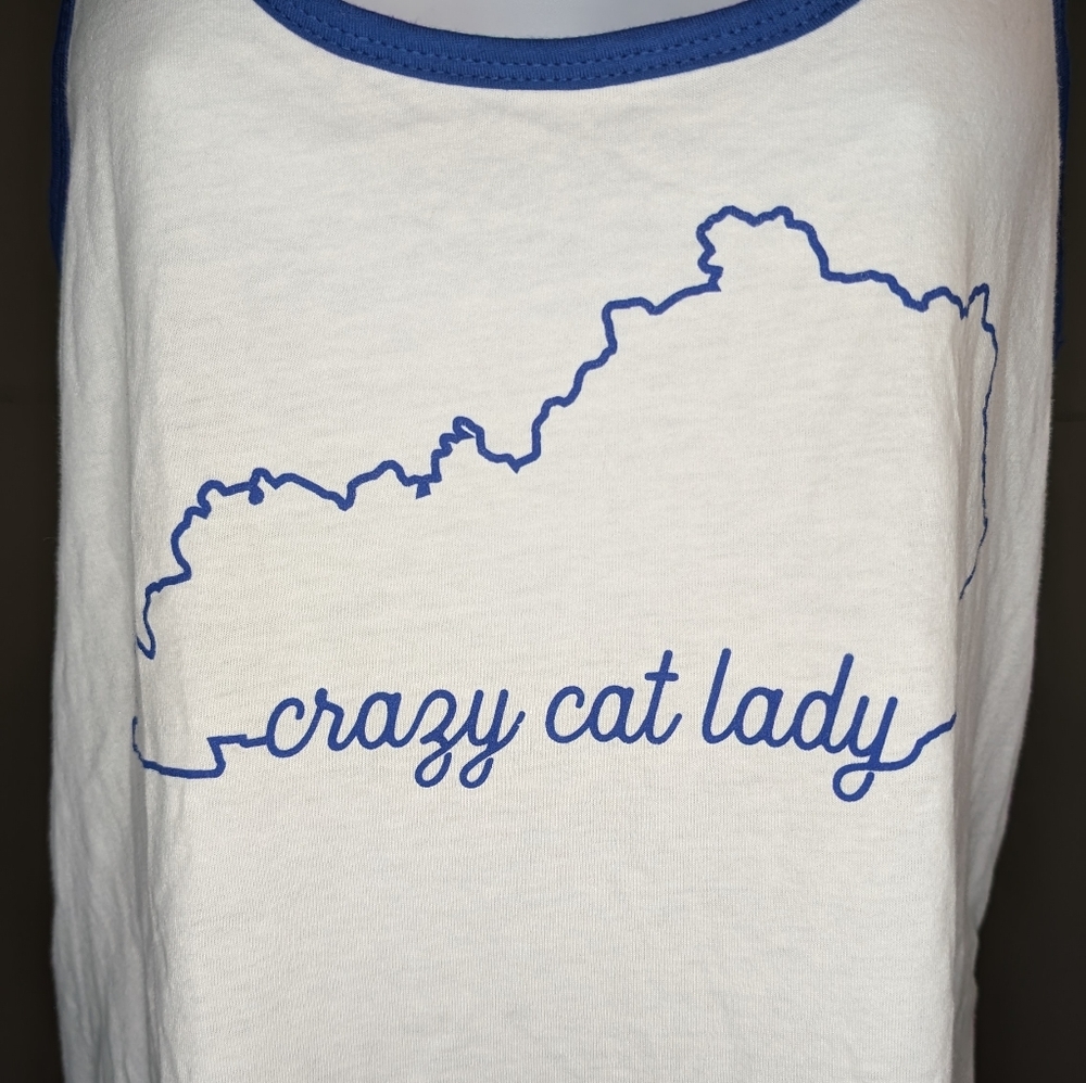 Kentucky Crazy Cat Lady University of Kentucky Wildcats Tank Top - Picture 3 of 7